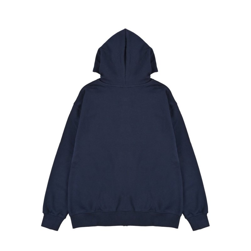 Navy Zip-Up Bomber Jacket view
