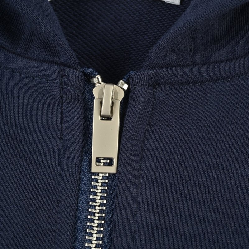 Navy Zip-Up Bomber Jacket view