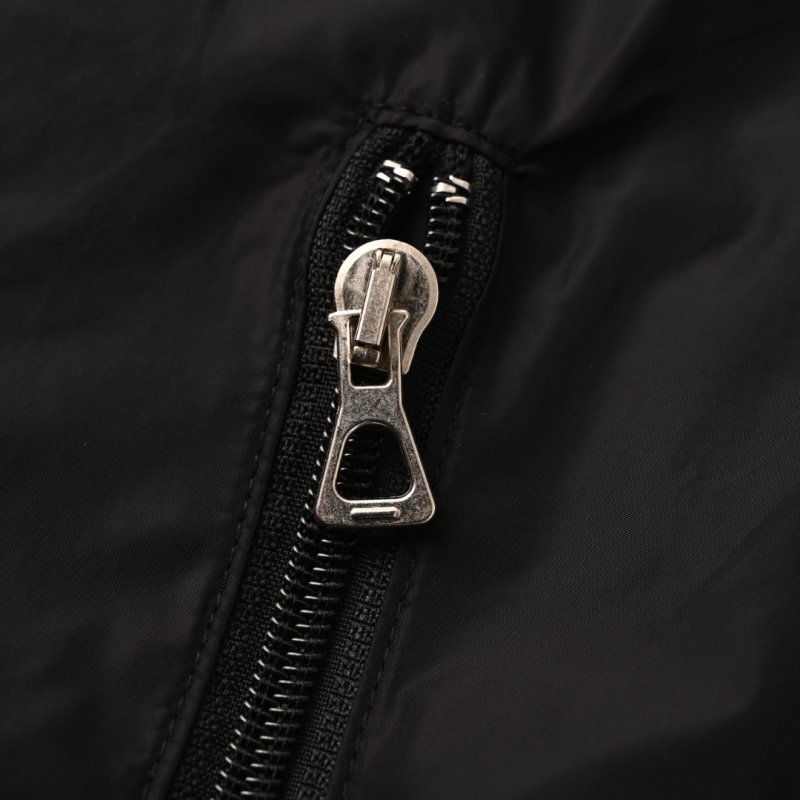 Gucci Black Nylon Hooded Windbreaker Jacket with Web Stripe view
