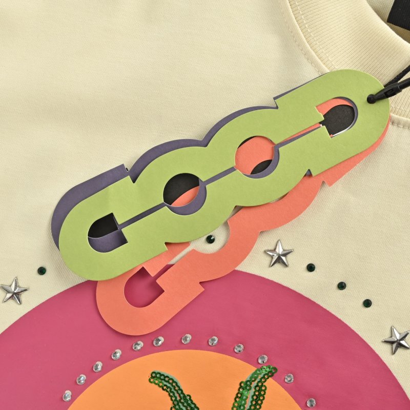Cream Oversized Graphic T-Shirt with Sunset Palm Print view