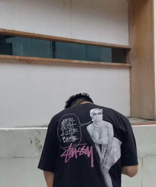 Stüssy Black Graphic Print T-Shirt view 3