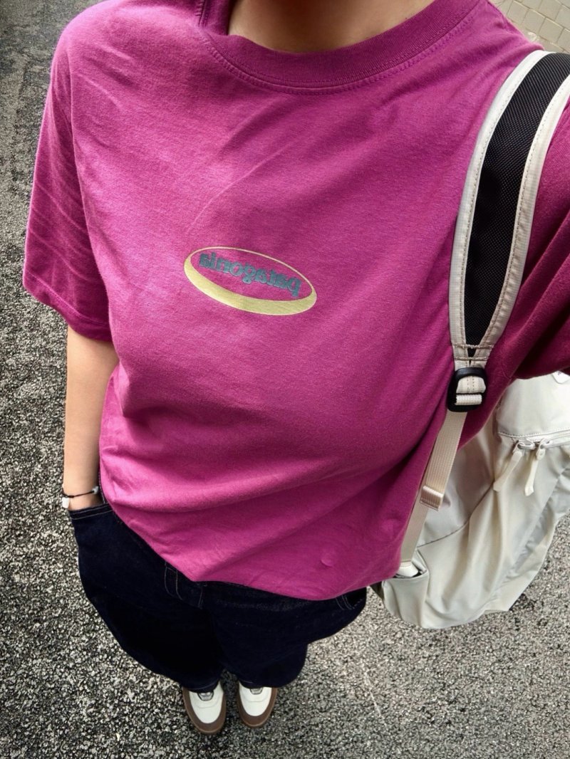 Pink Oval Graphic Short-Sleeve T-Shirt view