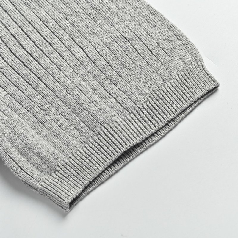 Ralph Lauren Grey Ribbed Polo Shirt view