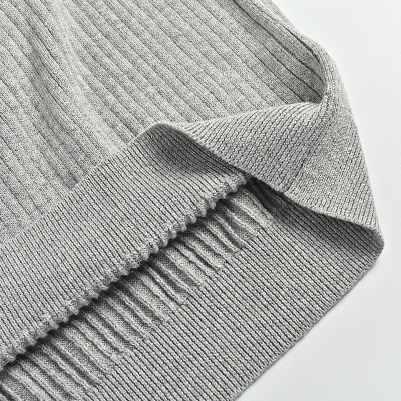 Ralph Lauren Grey Ribbed Polo Shirt view