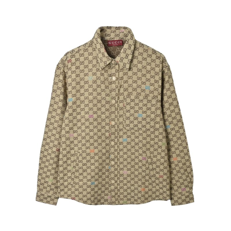 Gucci GG Monogram Beige Quilted Jacket view