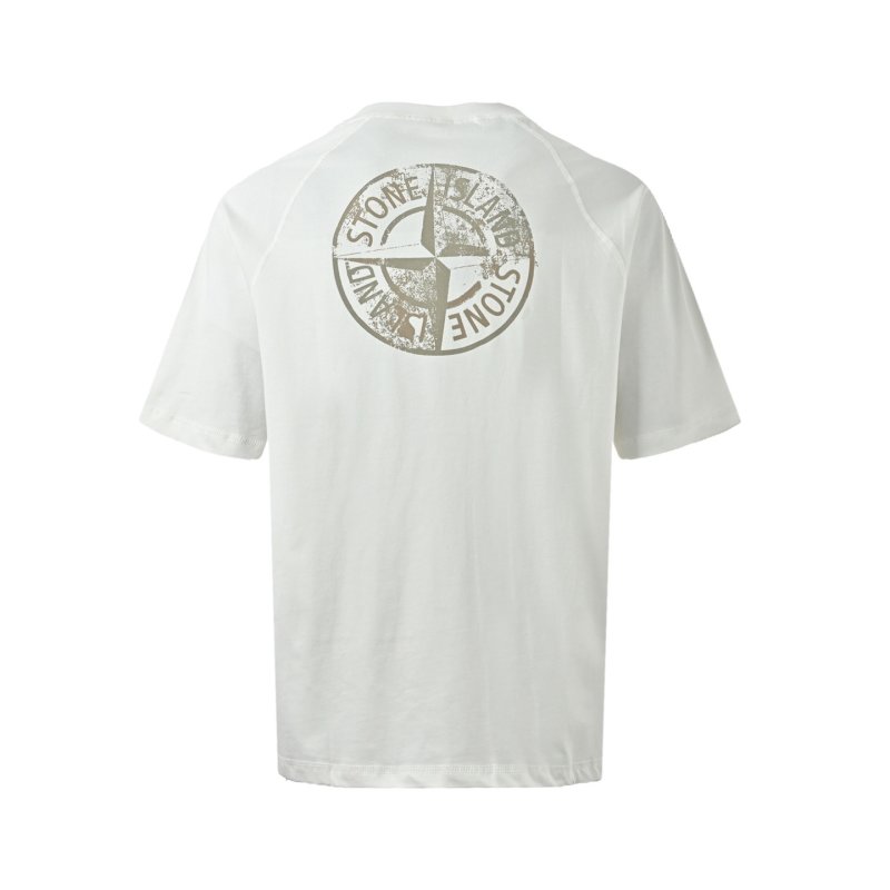 Cream Minimalist Short Sleeve T-Shirt view
