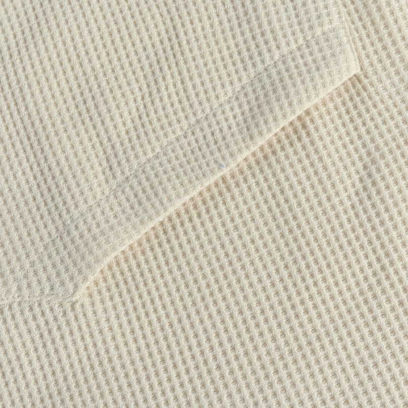 Cream Waffle Knit Zip Hoodie view