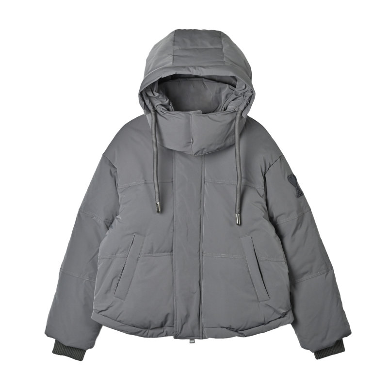 Oversized Puffer Down Jacket - Grey view