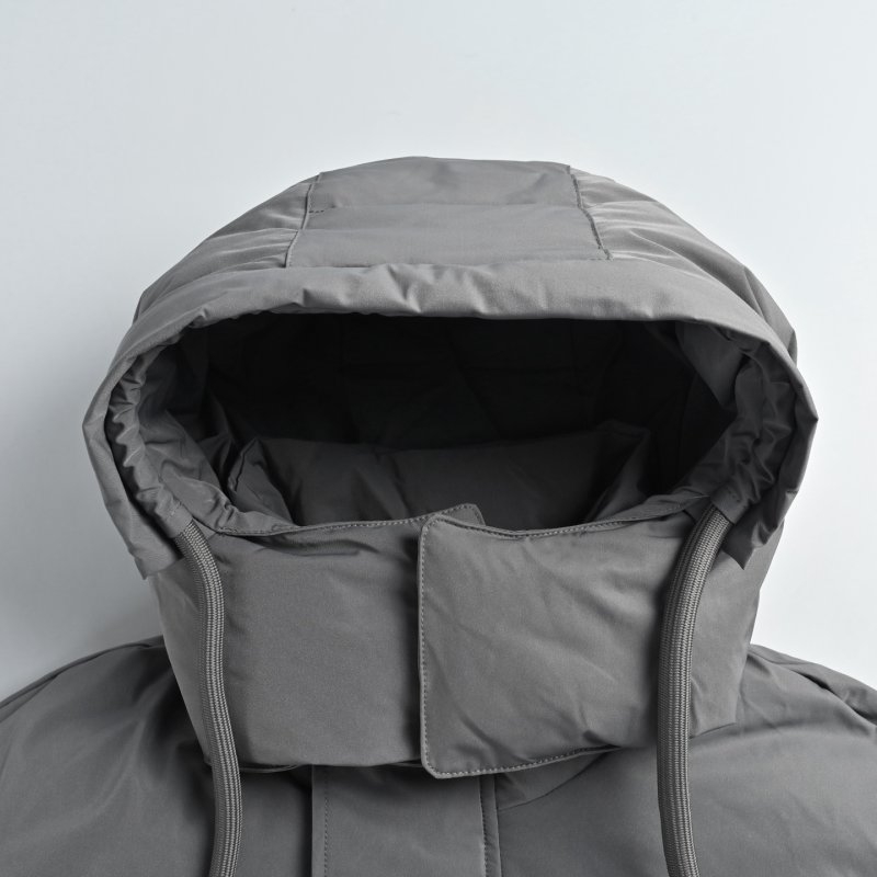 Oversized Puffer Down Jacket - Grey view