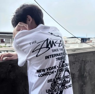 Stüssy International Tribes White T-Shirt view 4