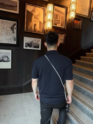 Navy Blue Short Sleeve Polo T-Shirt view 6