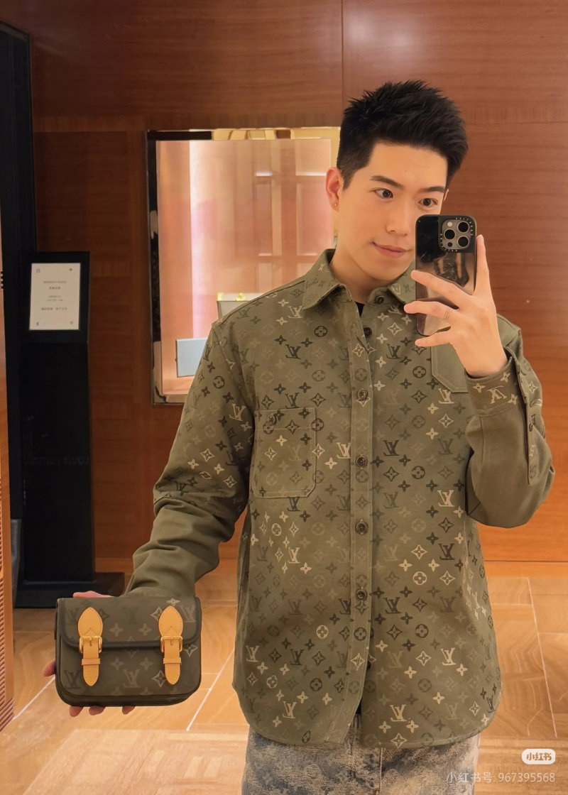 Louis Vuitton Monogram Overshirt Khaki Green view