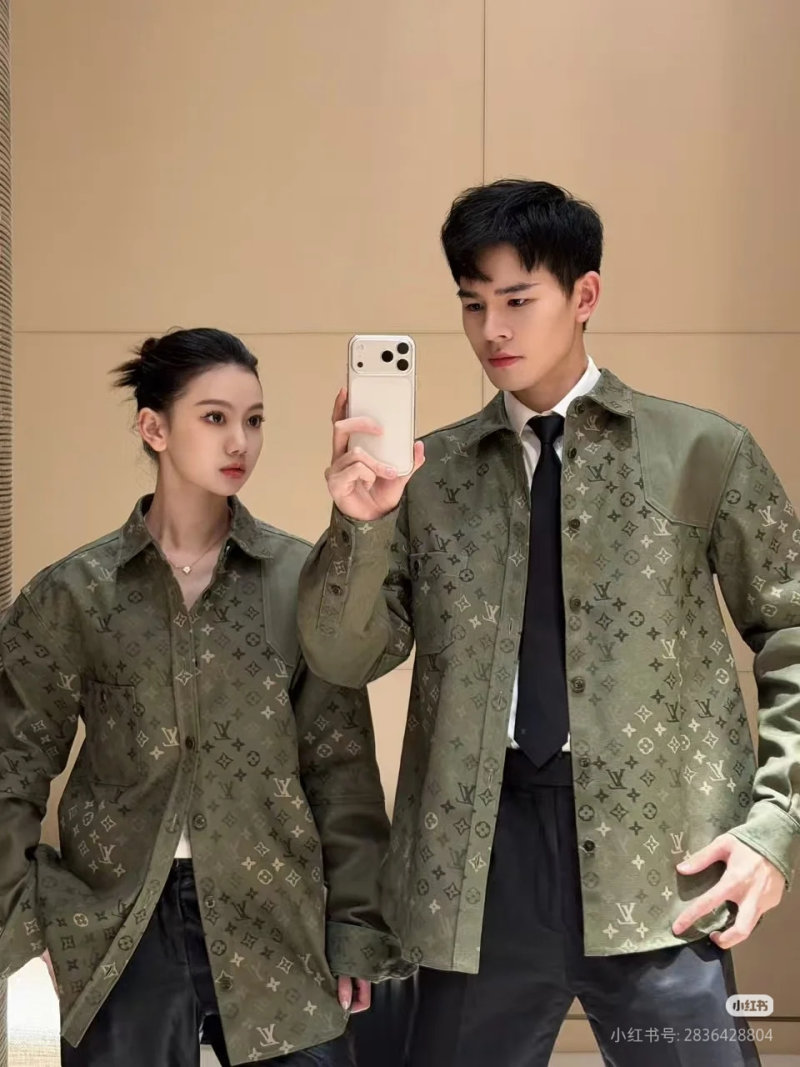 Louis Vuitton Monogram Overshirt Khaki Green view