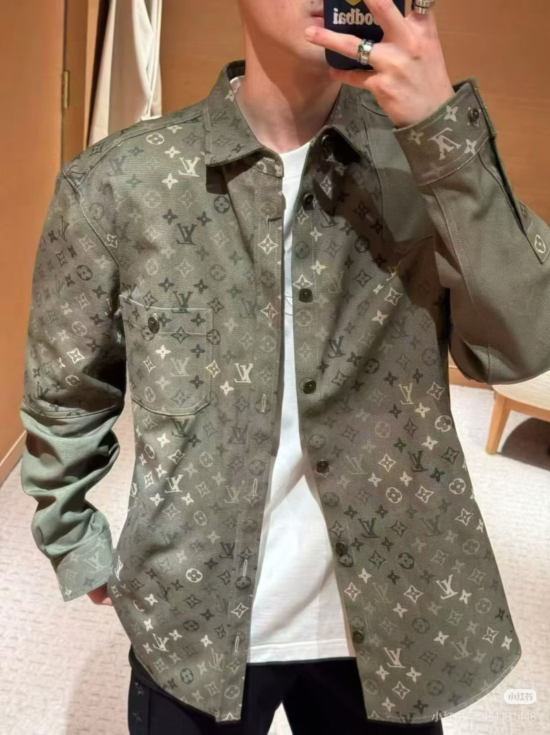 Louis Vuitton Monogram Overshirt Khaki Green view