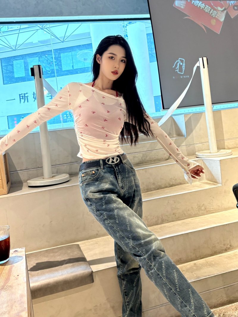 Black Washed Straight-Leg Denim Jeans view