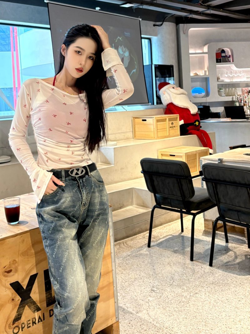 Black Washed Straight-Leg Denim Jeans view