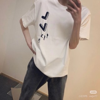 White Oversized T-Shirt with Abstract Black Graphic Print view 5