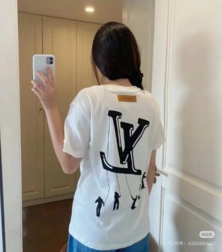 White Oversized T-Shirt with Abstract Black Graphic Print view 7