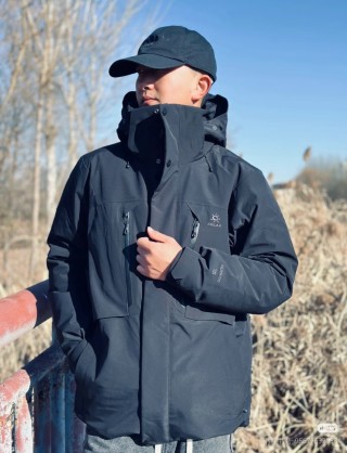 Arcteryx Black Down Parka Jacket view 3