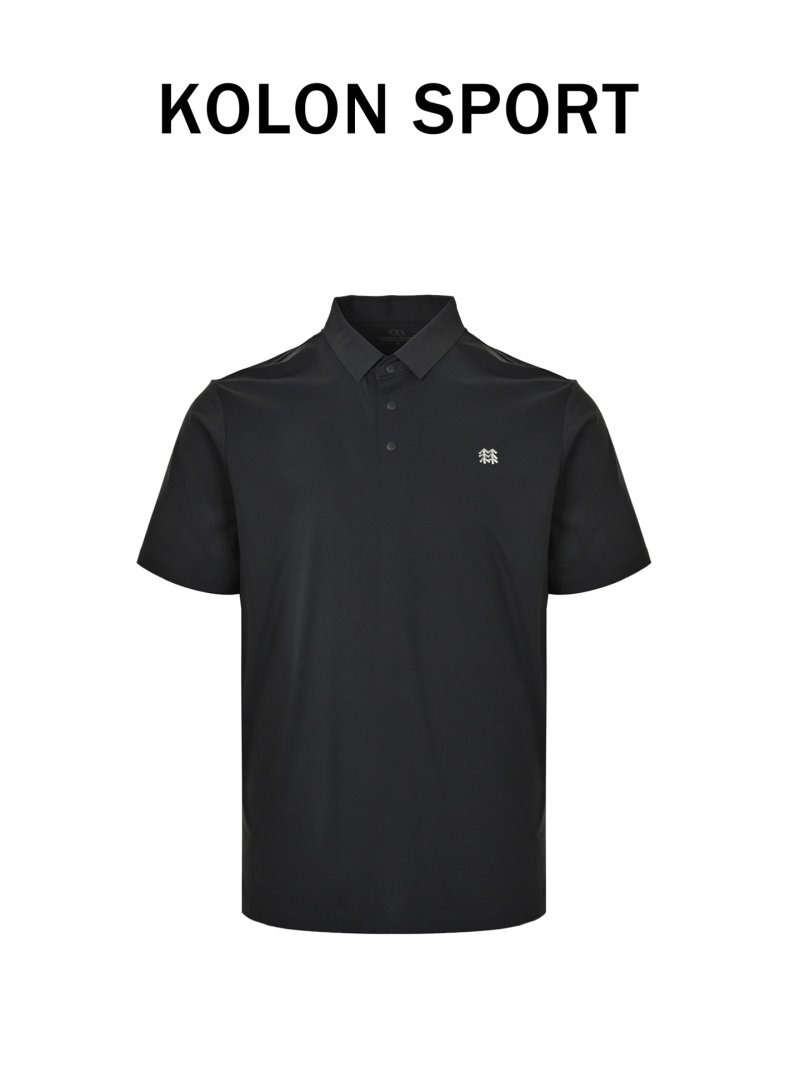 Kolon Sport Quick-Dry Black Polo Shirt