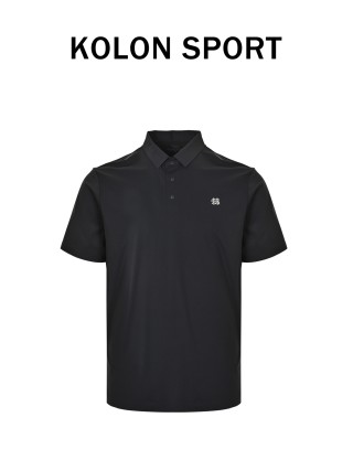 Kolon Sport Quick-Dry Black Polo Shirt view 1