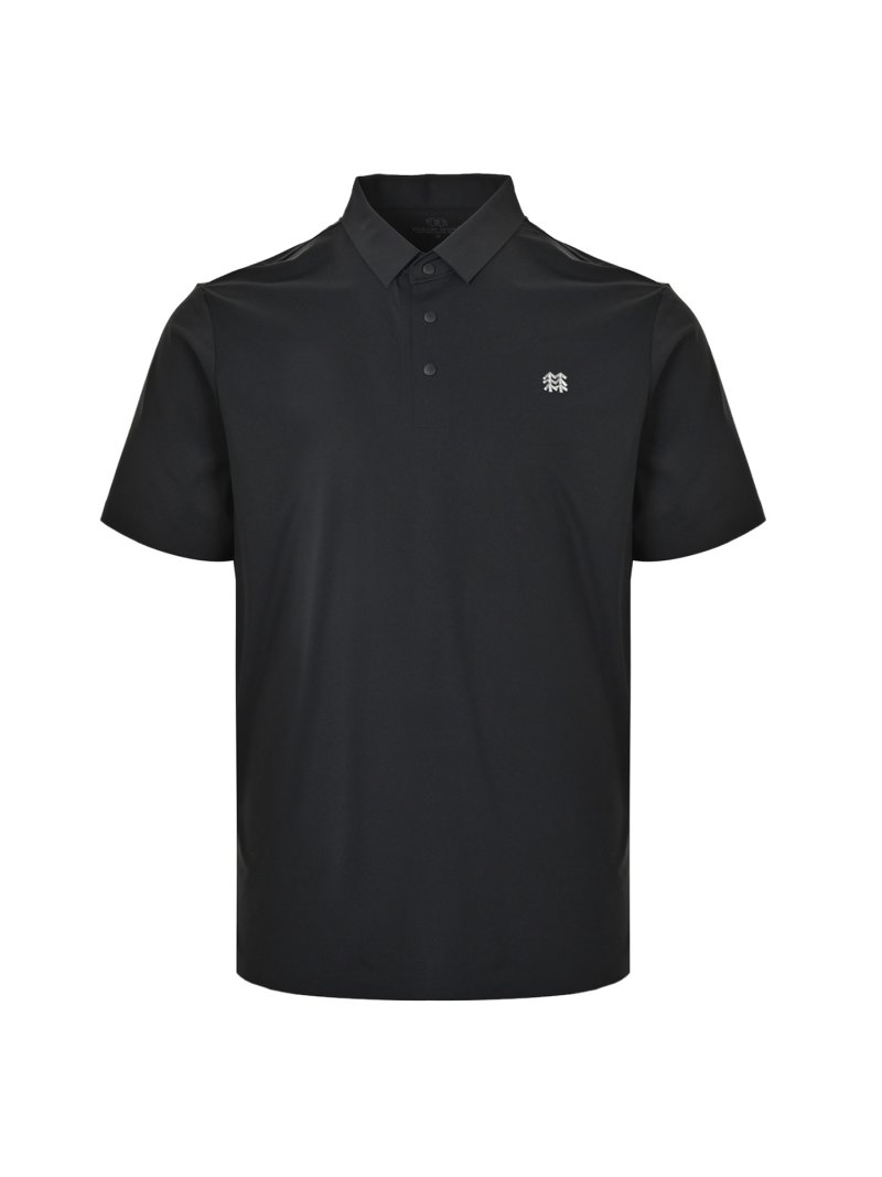 Kolon Sport Quick-Dry Black Polo Shirt view