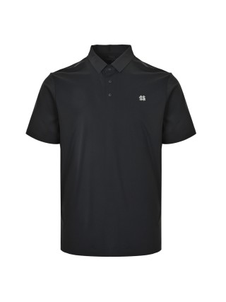 Kolon Sport Quick-Dry Black Polo Shirt view 3