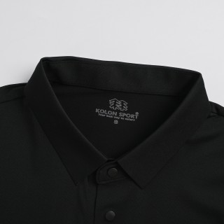 Kolon Sport Quick-Dry Black Polo Shirt view 6