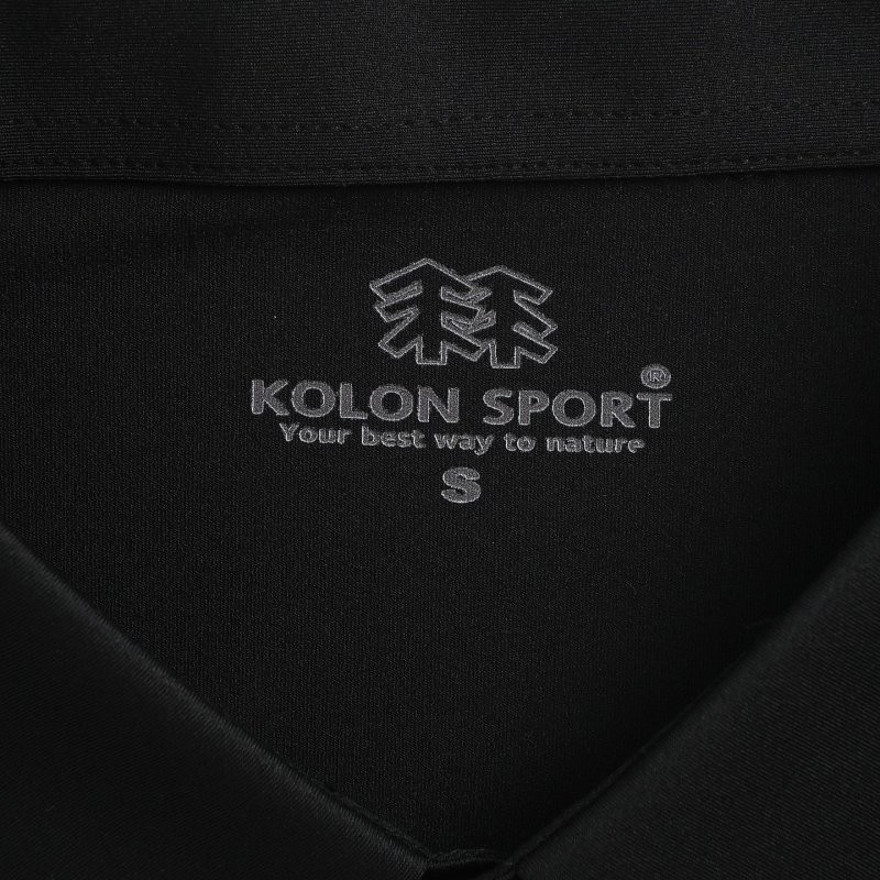 Kolon Sport Quick-Dry Black Polo Shirt view