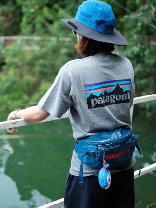 Patagonia Logo T-Shirt Grey view 4