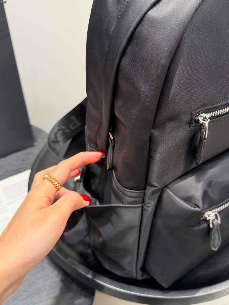 Prada Black Nylon Backpack with Triangle Logo view
