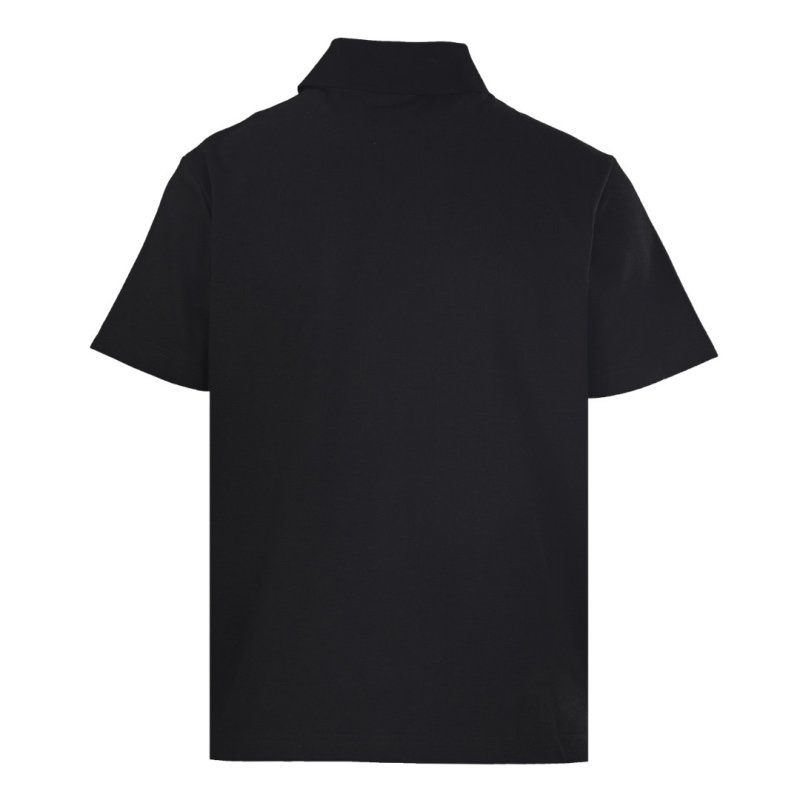 Burberry Equestrian Knight Embroidered Black Polo Shirt view
