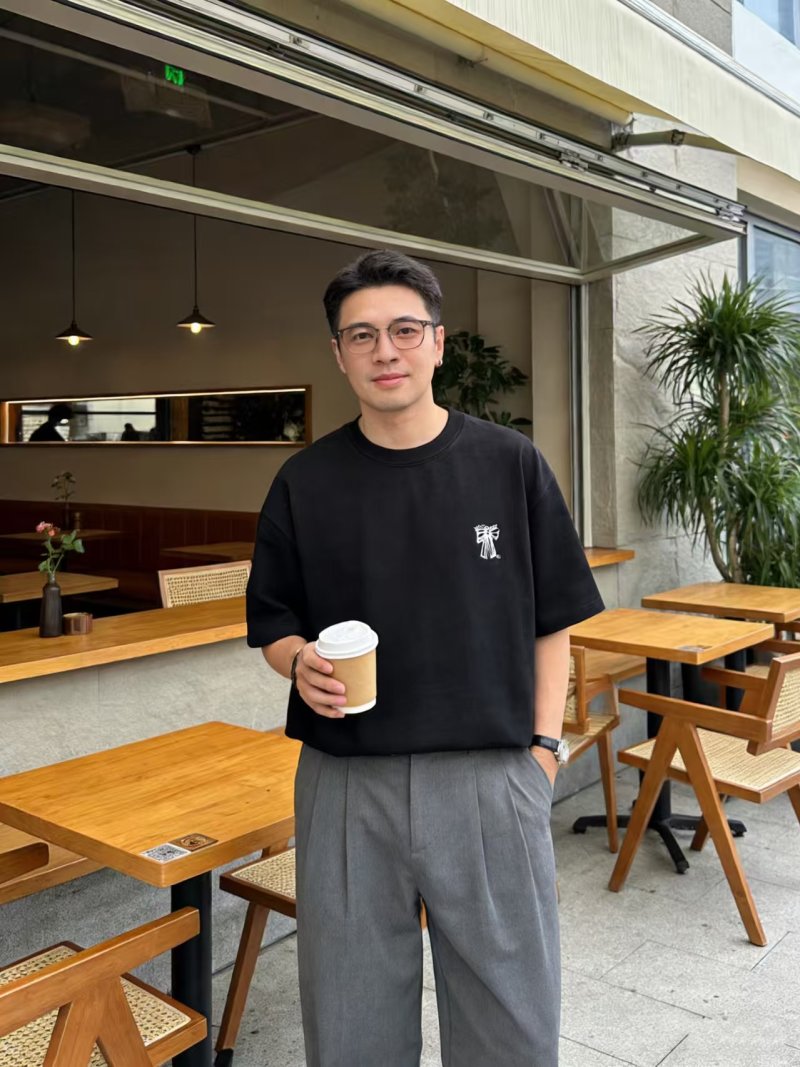 Black Oversized Short Sleeve T-Shirt with Embroidered Logo view