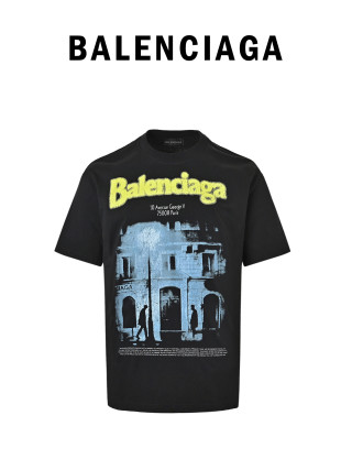 Balenciaga Avenue George V Black T-Shirt