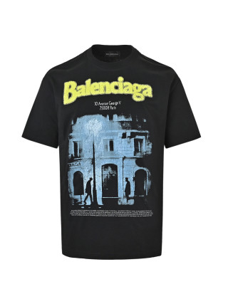 Balenciaga Avenue George V Black T-Shirt view 3