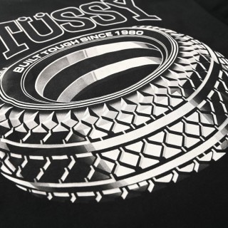 Stüssy Tire Print Black T-Shirt view 8