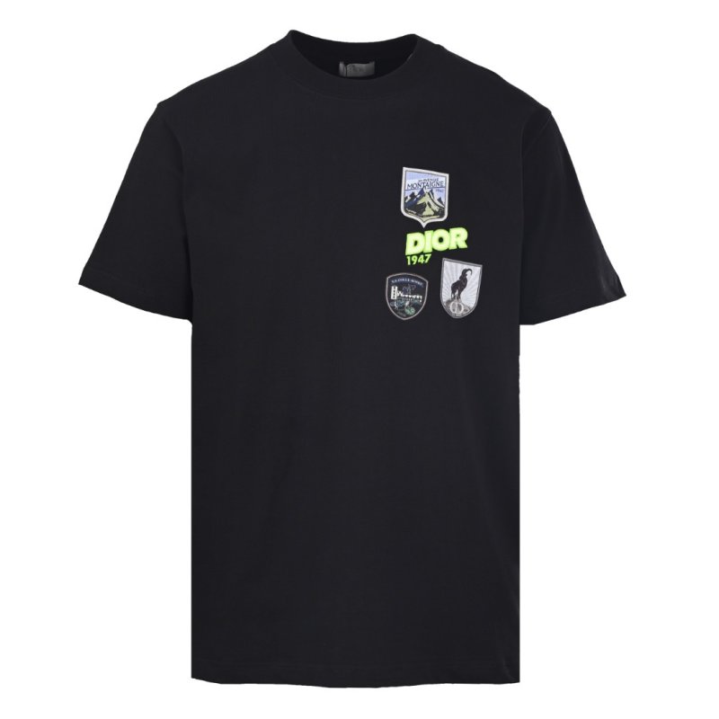 Dior 1947 Multi-Badge Black T-Shirt view
