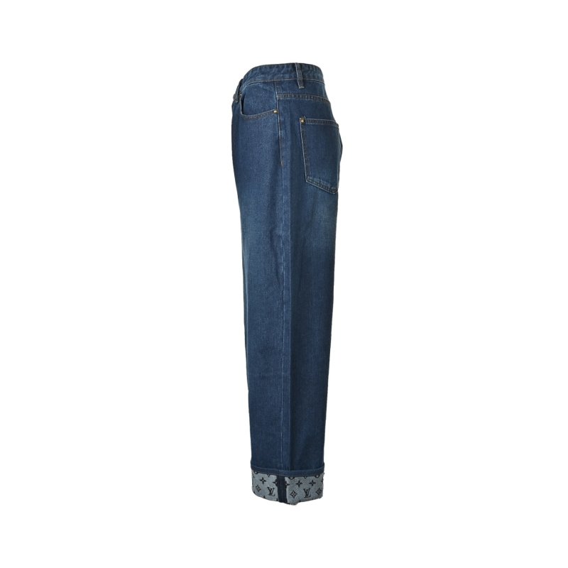 Louis Vuitton Monogram Cuff Dark Indigo Jeans view