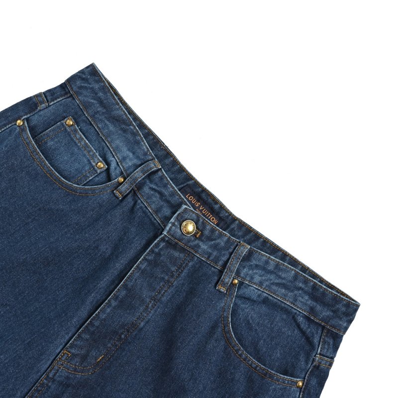 Louis Vuitton Monogram Cuff Dark Indigo Jeans view