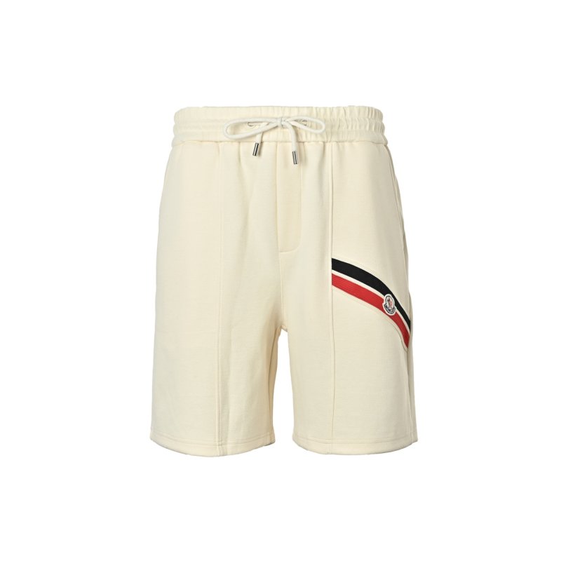 Moncler Diagonal Stripe Shorts Cream