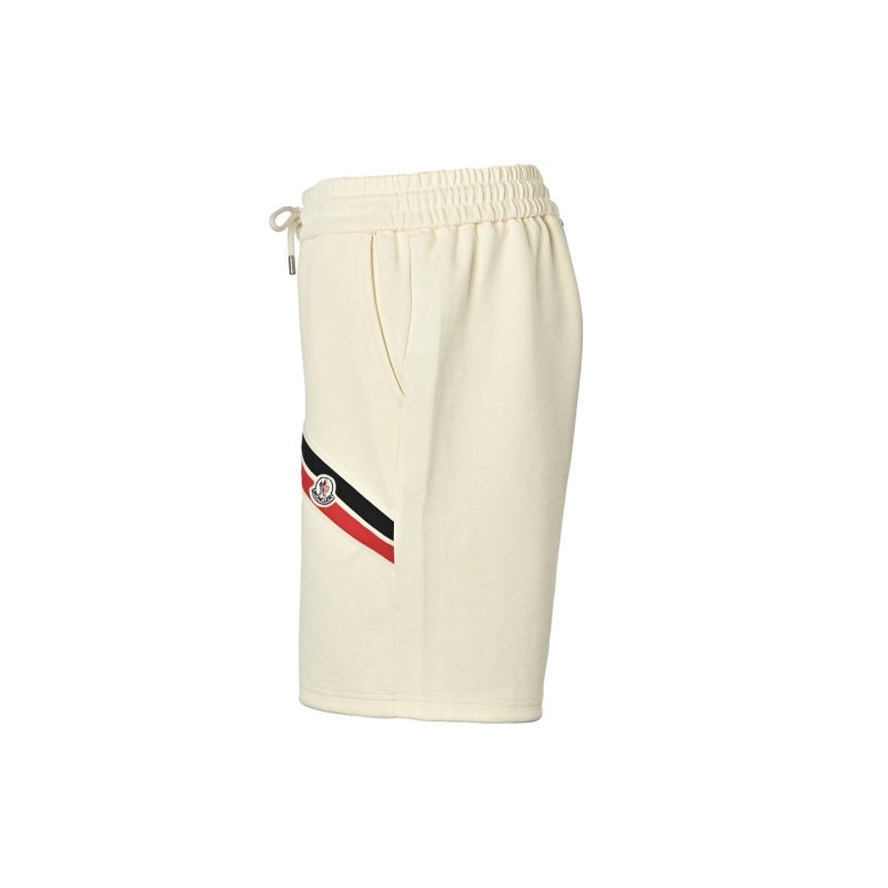 Moncler Diagonal Stripe Shorts Cream view