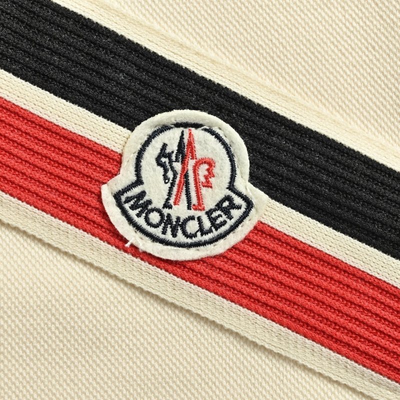 Moncler Diagonal Stripe Shorts Cream view