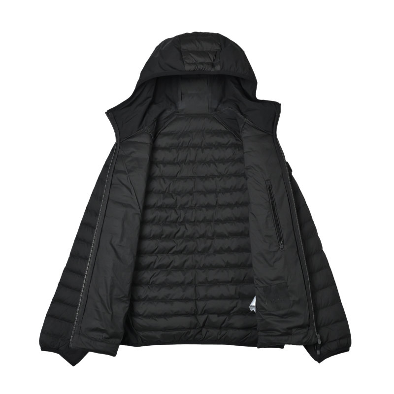 Black Quilted Down Puffer Jacket view