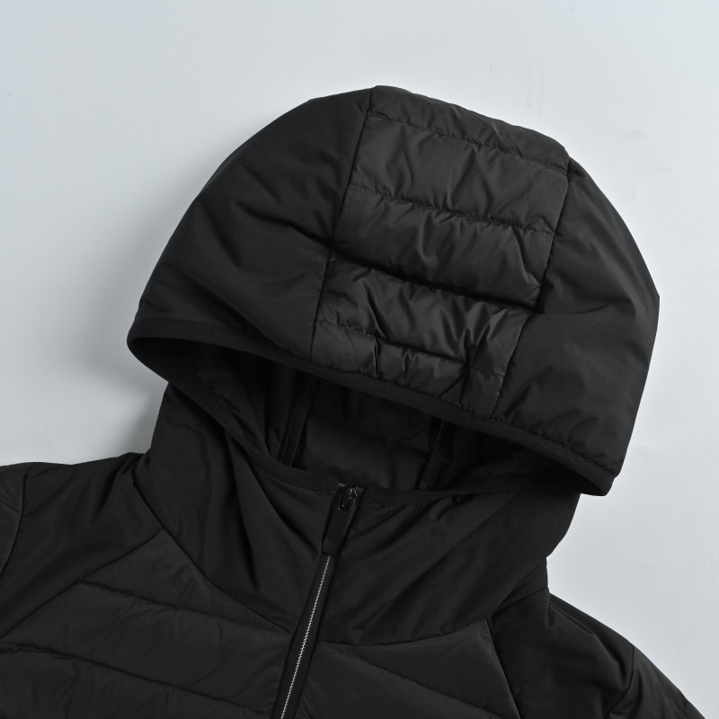 Black Quilted Down Puffer Jacket view