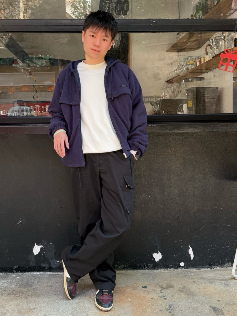Black Cargo Pants with Multiple Pockets view