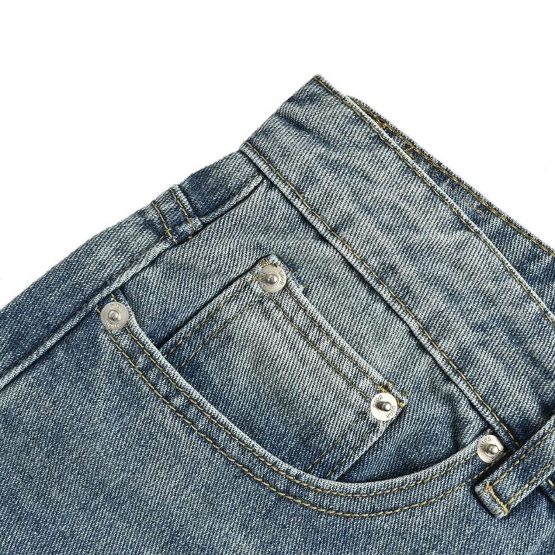 Dior Distressed Patchwork Wide-Leg Denim Jeans Light Blue view