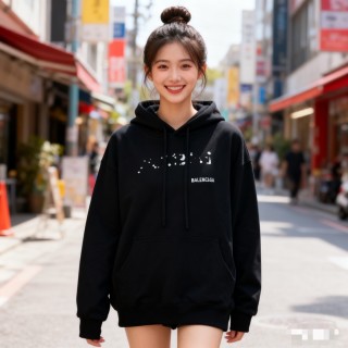 Balenciaga Black Logo Hoodie