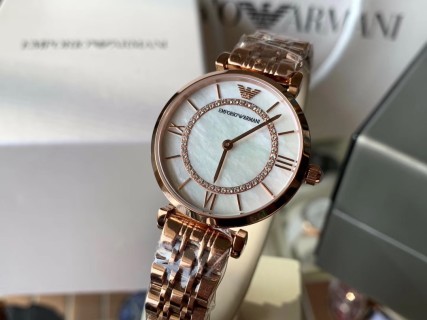 Emporio Armani AR1909 Rose Gold Crystal Dial Women's Watch view 2
