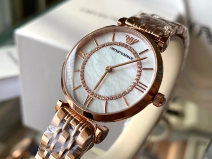 Emporio Armani AR1909 Rose Gold Crystal Dial Women's Watch view 3