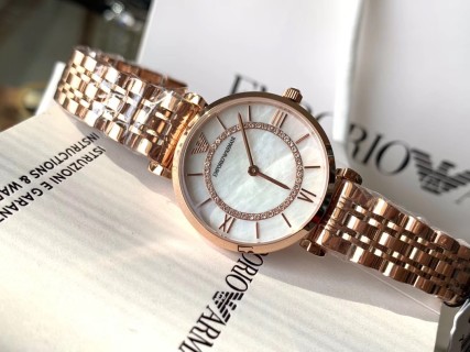 Emporio Armani AR1909 Rose Gold Crystal Dial Women's Watch view 4